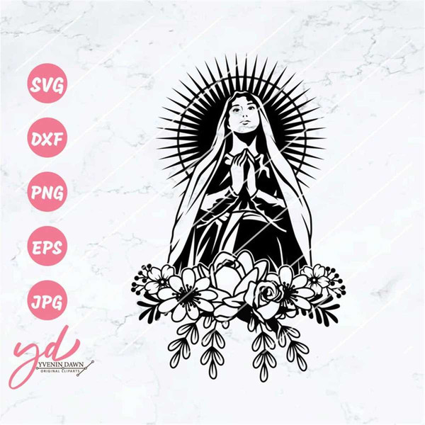 Our lady of Guadalupe svg | Virgin Mary svg | Mama Mary svg - Inspire ...