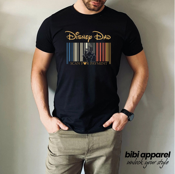 Disney Dad Scan For Payment, Funny Disney Dad Shirt, Gift Idea For Dad, Father's Day Gift, Dad Tees, Gift for Dad, Mickey Disney Shirt - 1.jpg