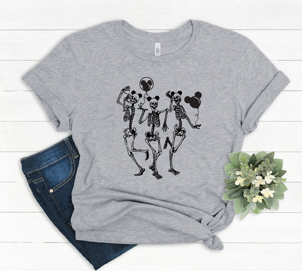 Disney Skeleton Shirt, Skeleton Mickey T-Shirt, Mickey Balloon Shirt, Dancing Skeleton Tee, Dancing Skeletons, funny disney shirt, disney - 2.jpg