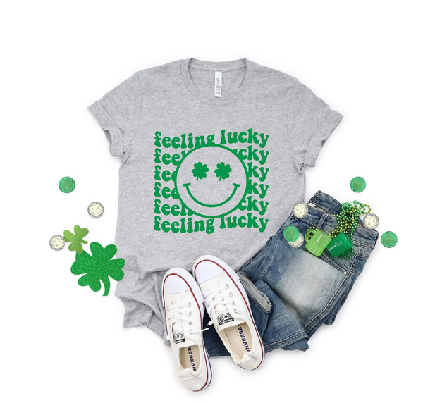 Feeling Lucky Shirt, st paddys day shirt, saint patricks day, shamrock shirt, st patricks day, irish shirt, lucky shirt, four leaf clover, - 3.jpg
