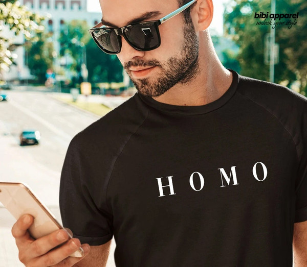 Homo Shirt, Minimalist Homosexual, Proud Gay Shirt, LGBT Pride Shirt, Queer Pride Shirts, LGBTQ Shirt, Gift for Pride, Lesbian Pride Shirts - 1.jpg
