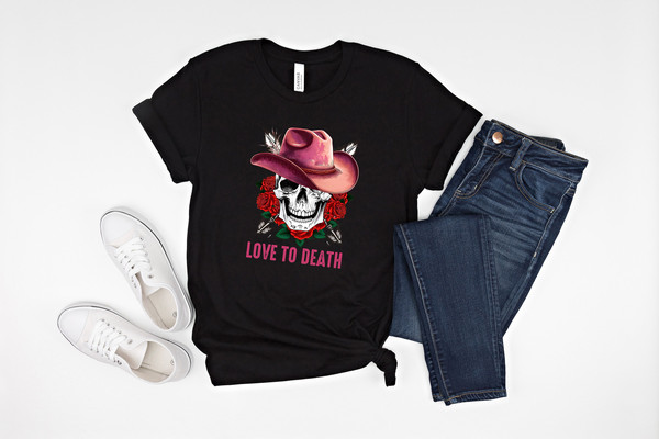 Love to death Valentine shirt, skeleton valentines, heart sweater, valentine shirt, valentines day shirt, Valentine Tshirt,  xoxo, - 3.jpg