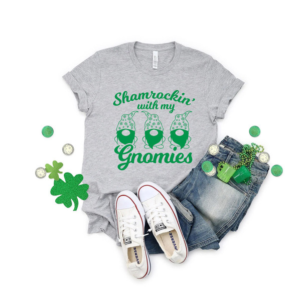 Shamrockin' with my gnomies shirt, gnomes shirt, st paddys day shirt, saint patricks day, shamrock shirt, st patricks day, irish shirt,lucky - 3.jpg