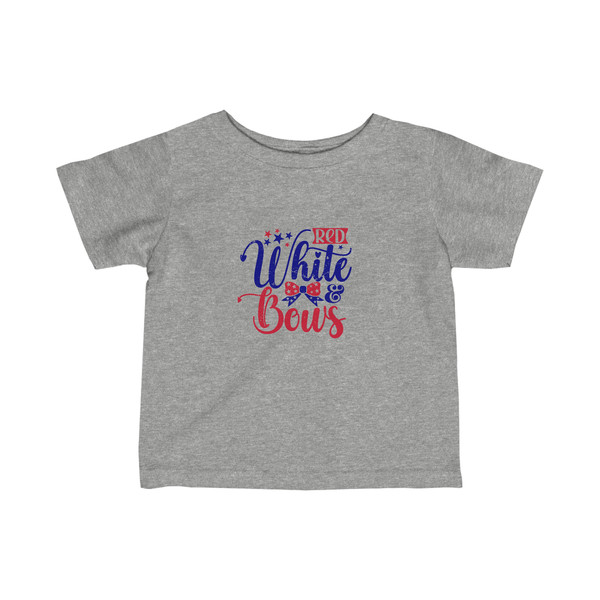 All American Girl Toddler Tshirt Red White & Bows 4th of July Tee Soft Cotton Family Matching for Kids Freedom Shirt USA - 2.jpg