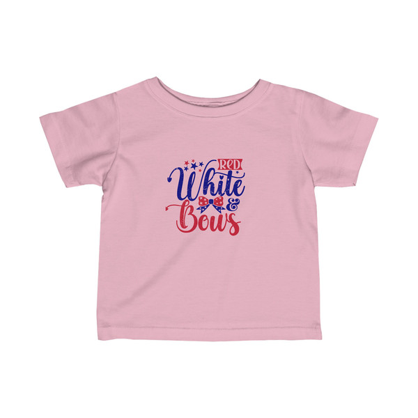 All American Girl Toddler Tshirt Red White & Bows 4th of July Tee Soft Cotton Family Matching for Kids Freedom Shirt USA - 4.jpg