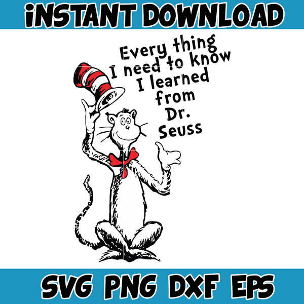 Dr Seuss Svg, Cat In The Hat SVG, Dr Seuss Hat SVG, Green Eg - Inspire ...