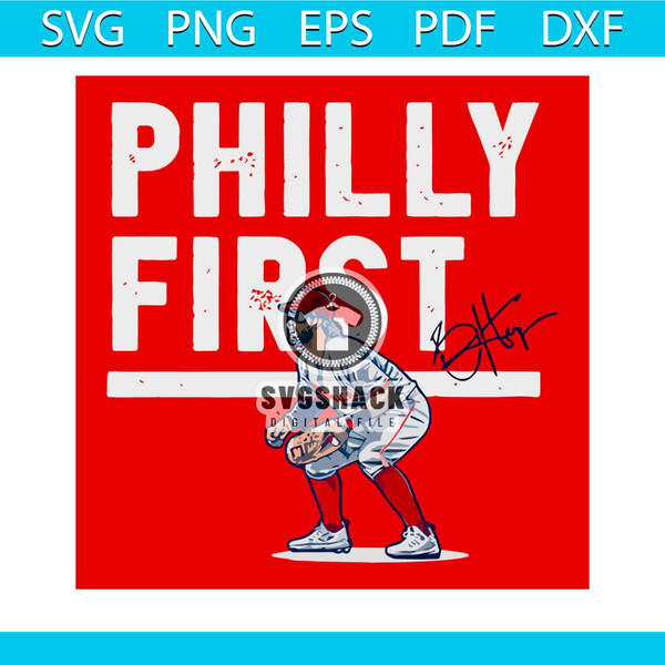 Bryce Harper Phylly First SVG Philadelphia Phillies SVG File