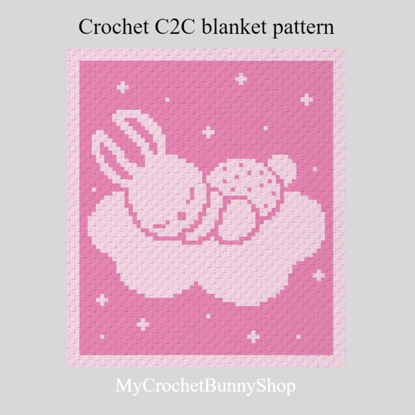 crochet-C2C-bunny-on-cloud-graphgan-blanket