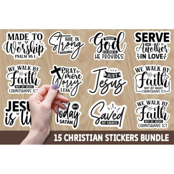 Christian Stickers Svg, Bible Svg, Inspirational Sticker Bundle, Stickers  for Planners, Recovery Stickers Printable,printable Sticker Bundle 