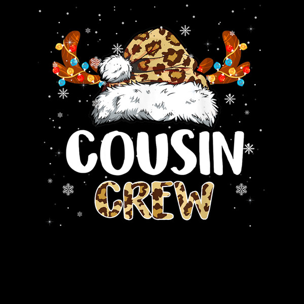 Ph Cousin Crew Santa Hat Reindeer Christmas Costume T-Shirt.jpg