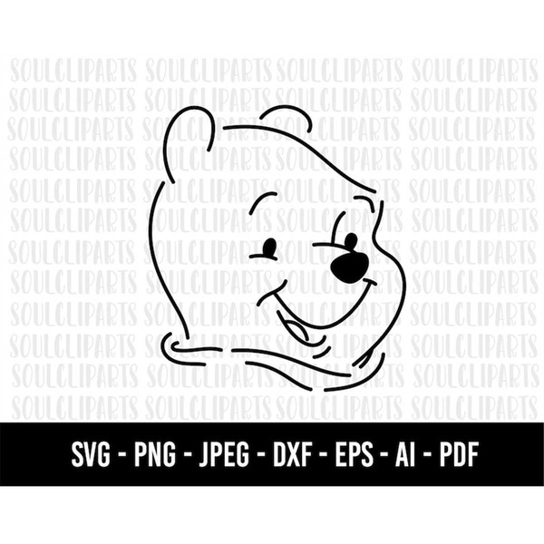 COD981-Winnie the pooh svg, winnie the pooh clipart, outline - Inspire ...