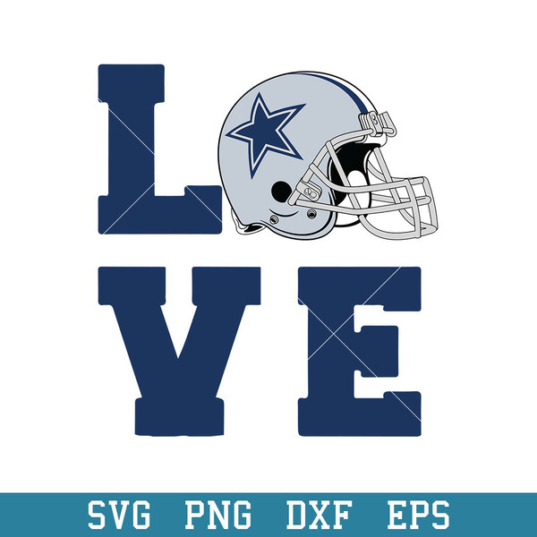 Love Dallas Cowboys svg, Dallas Cowboys Svg, NFL Svg, Png Dxf Eps Digital File .jpeg