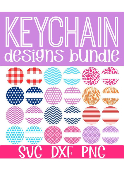 Circle Keychain SVG Bundle, 24 Designs, Keychain Patterns, Digital Download, Cut Files, Sublimation, Clip Art (24 svgdxfpng files) - 2.jpg