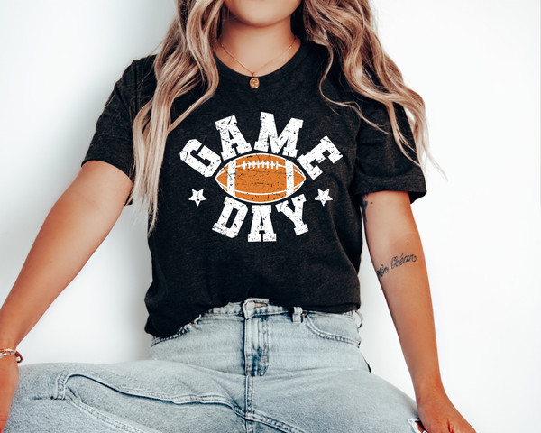Gameday Football Shirt, Game Day Shirt, Football Game Shirt, Football TShirts, Football Tees, Womens Football Shirts, Retro Varsity style - 3.jpg