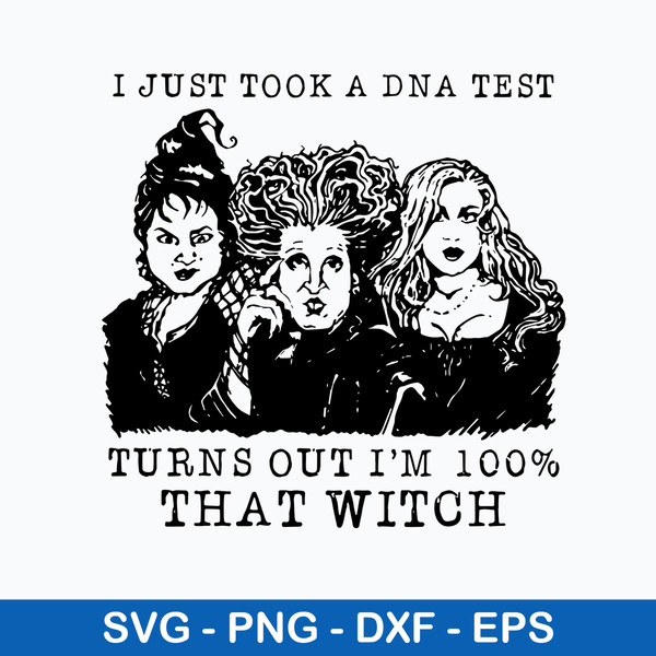I Just Took A DNA Test Turns Out I_m 100_ That Witch Svg, Png Dxf Eps File.jpeg