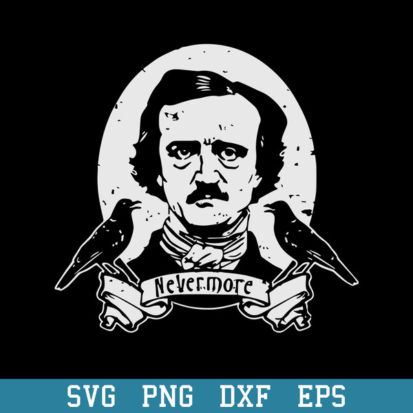 Edgar Allan Poe  Vintage Horror Movie Literature Svg, Halloween Svg, Png Dxf Eps Digital File.jpeg