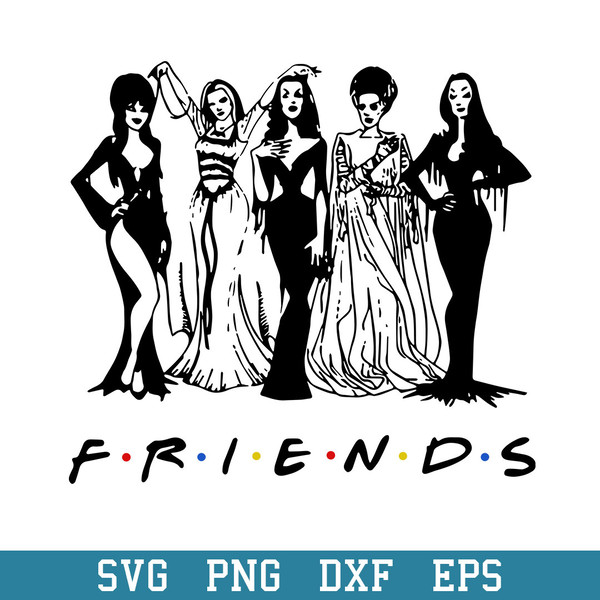 Halloween Party Hocus Pocus Friends Tv Show Style Classic Ladies Svg, Halloween Svg, Png Dxf Eps Digital File.jpeg