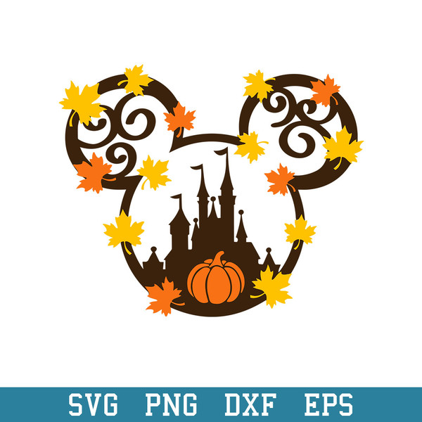 Mouse Fall Castle Pumpkin Svg, Halloween Svg, Png Dxf Eps Digital File.jpeg