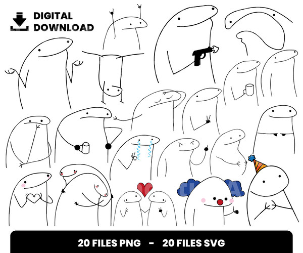 COD506- FLORK 2 Meme svg/ flork svg / Flork Digital Set Clip - Inspire  Uplift