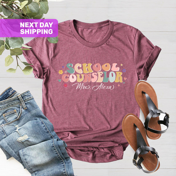 Personalized School Counselor Shirt, Gift For School Counselor, School Counselor Gifts, Back To School Shirts, Counselor Appreciation Gifts - 2.jpg