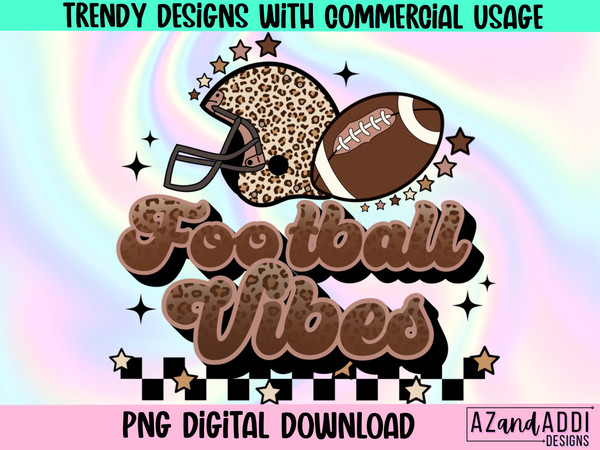 Football vibes png, football sublimation design, retro football png, football season, tailgate png, sports png, fall png - 1.jpg