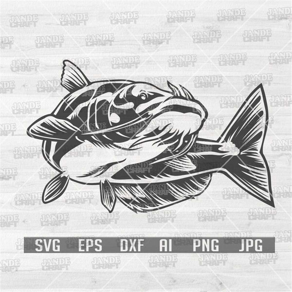 Cat Fish svg | Fishing Shirt png | River Fish Cut File | Lake Monster Sea  Animal Stencil | Fish Life Shirt png | Catfish