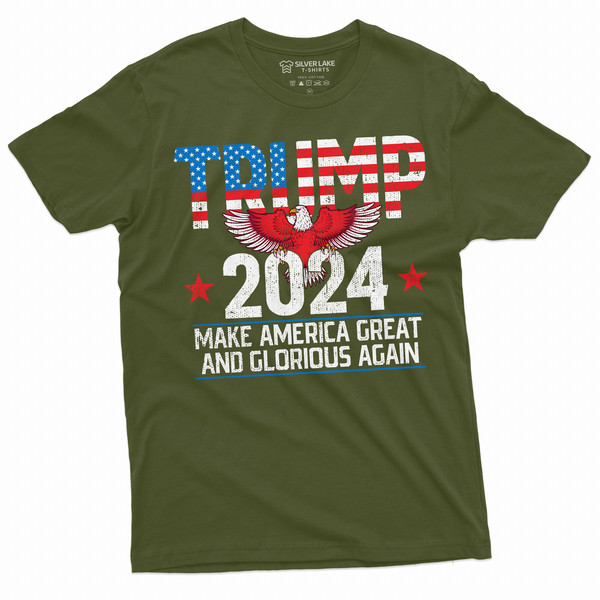 Men's Trump 2024 Make America Great and Glorious T-shirt Donald Trump for president elections Political USA Tee Shirt - 4.jpg