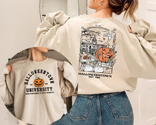 Halloween University Spooky Season Pumpkin Sweatshirt, Happy Halloween Fall Hoodie, Scary Halloween Hocus Pocus Shirt, Autumn Halloween Gift - 1.jpg