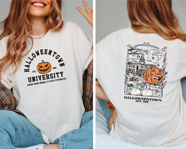 Halloween University Spooky Season Pumpkin Sweatshirt, Happy Halloween Fall Hoodie, Scary Halloween Hocus Pocus Shirt, Autumn Halloween Gift - 2.jpg