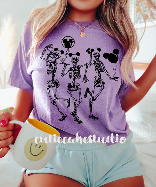 Disney vintage comfort colors shirt - Disney Halloween shirt - Disney Epcot shirt - Disney skeleton shirt - Mickey shirt - Disneyland shirt - 3.jpg