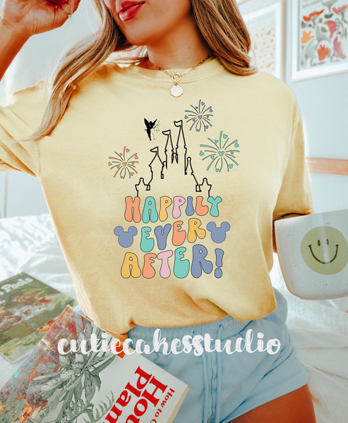 happily ever after shirt - Disney vintage comfort colors shirt - Disney World shirt - retro 1980 1990 disney world shirt - 10.jpg