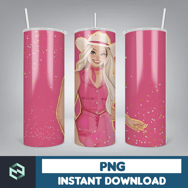 Barbie Tumbler, Barbie Tumbler PNG, Barbie Sublimation Wraps, Digital Download (28).jpg