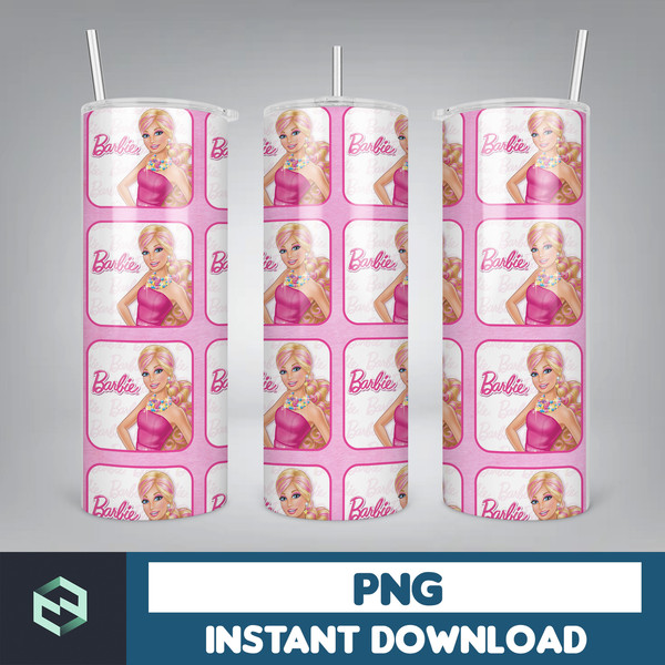 Barbie Tumbler, Barbie Tumbler PNG, Barbie Sublimation Wraps, Digital Download (57).jpg