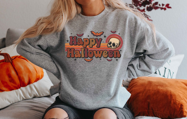 Happy Halloween Sweatshirt, Halloween Sweatshirt, Happy Halloween T-Shirt, Funny Halloween Sweatshirt, Women Halloween Shirt,Halloween Gift - 1.jpg