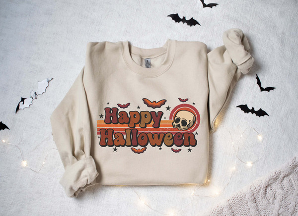 Happy Halloween Sweatshirt, Halloween Sweatshirt, Happy Halloween T-Shirt, Funny Halloween Sweatshirt, Women Halloween Shirt,Halloween Gift - 3.jpg