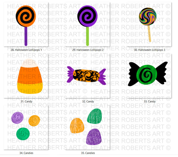Halloween Clipart Set, Halloween PNG, Cute Halloween Clipart Set, Witch PNG, Vampire PNG, Halloween Decorations, Stickers, Sublimation Files - 7.jpg