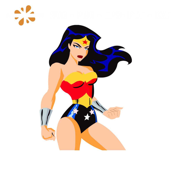 Wonder Woman Superhero Caricature