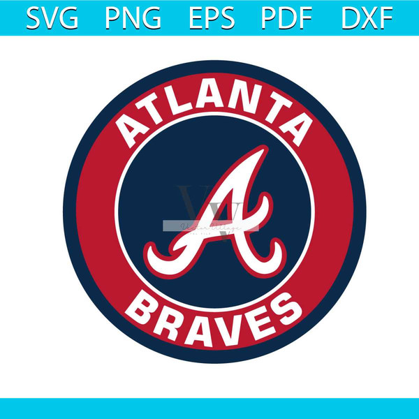 Atlanta Braves Circle Logo svg, mlb svg, eps, dxf, png, digital file for cut
