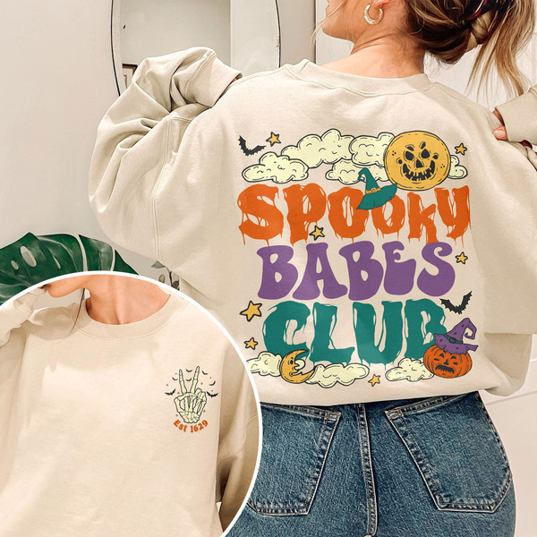 Spooky Babes Club T-Shirt, Spooky Season, Spooky Babe Club Shirts, Babes Club Est 1629, Gift for Halloween, Halloween Shirt - 1.jpg
