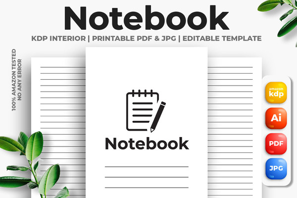 Unlined Notebook KDP Interior - Inspire Uplift