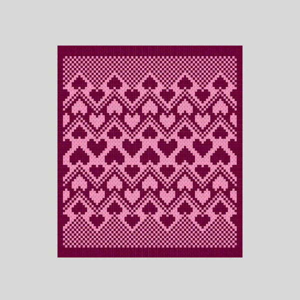 loop-yarn-finger-knitted-hearts-zigzag-blanket-3