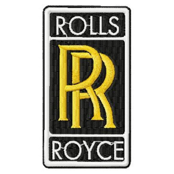 Roll royce logo embroidery design