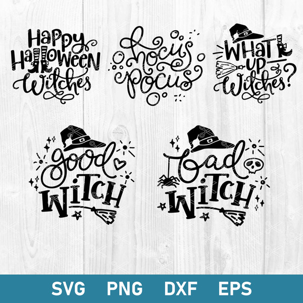 Halloween Quotes Bundle Svg, Happy Halloween Svg, Witch Svg, Png Dxf Eps File.jpg