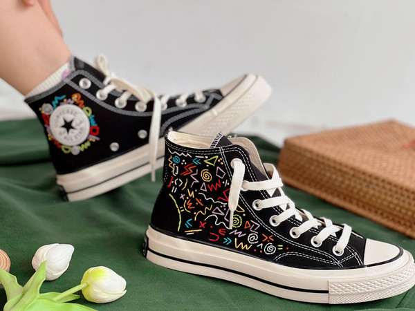 Embroidered Converse Chuck Taylors 1970s Custom Converse Math Formula Embroidery Pattern Embroidered Logo Color TexturesBest For Gifts - 6.jpg