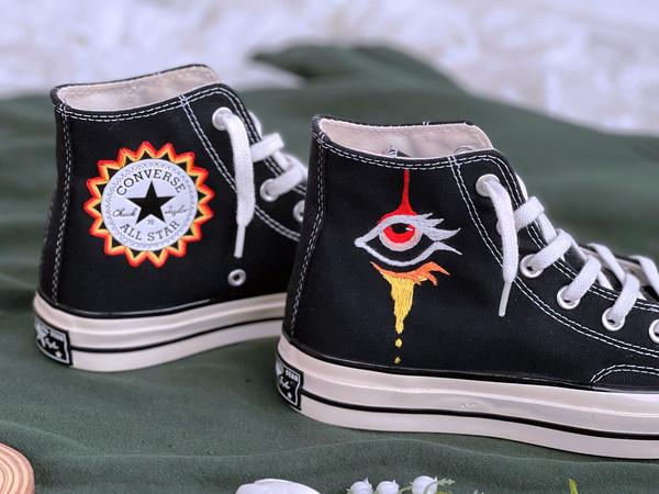 Embroidered Converse Chuck Taylors 1970sCustom Converse Eyes And Lips Embroidered Logo SunConverse High TopsEmbroidered SymbolBest Gift - 2.jpg
