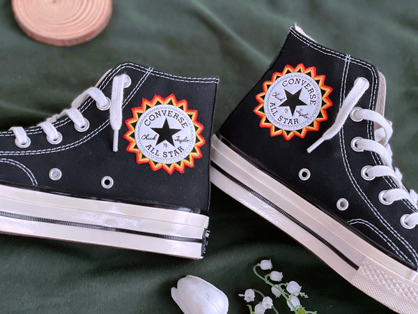 Embroidered Converse Chuck Taylors 1970sCustom Converse Eyes And Lips Embroidered Logo SunConverse High TopsEmbroidered SymbolBest Gift - 3.jpg