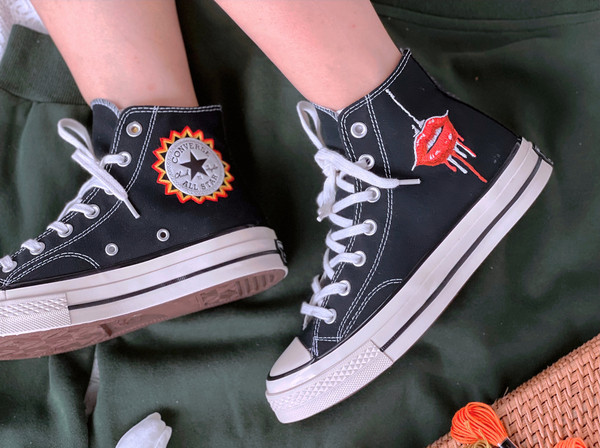 Embroidered Converse Chuck Taylors 1970sCustom Converse Eyes And Lips Embroidered Logo SunConverse High TopsEmbroidered SymbolBest Gift - 7.jpg