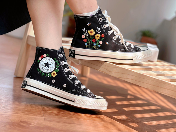 Embroidered ConverseFloral ConverseConverse Embroidered Clusters Of Sunflowers And RosesButterfly ConverseCustom Logo ShoesGifts - 5.jpg