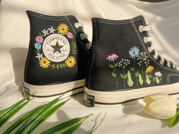 Embroidered ConverseFlower ConverseConverse Custom Colorful Daisy GardenEmbroidered SneakersConverse Chuck Taylor 1970s Embroidery Logo - 1.jpg