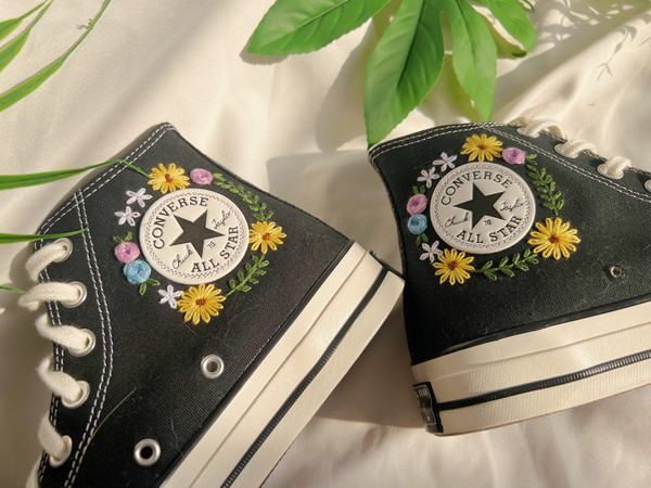 Embroidered ConverseFlower ConverseConverse Custom Colorful Daisy GardenEmbroidered SneakersConverse Chuck Taylor 1970s Embroidery Logo - 4.jpg